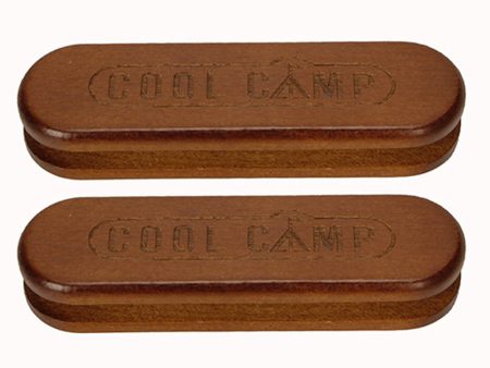 COOL CAMP CF-802 2Pcs BBQ Pan Wooden Handle Anti-scald Heat Resistant Insulated Grip on Sale