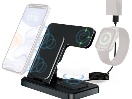 GY-Z5G 3-in-1 Desktop Foldable Wireless Charger Phone Watch Earphone Fast Charging Stand For Cheap