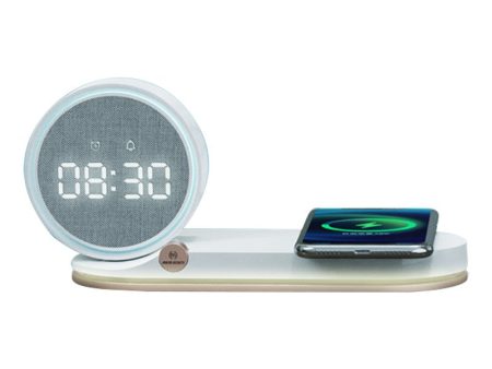 K02T Multifunction 15W Wireless Charger Alarm Clock Touch Dimmable Light Time Temperature Display Online now