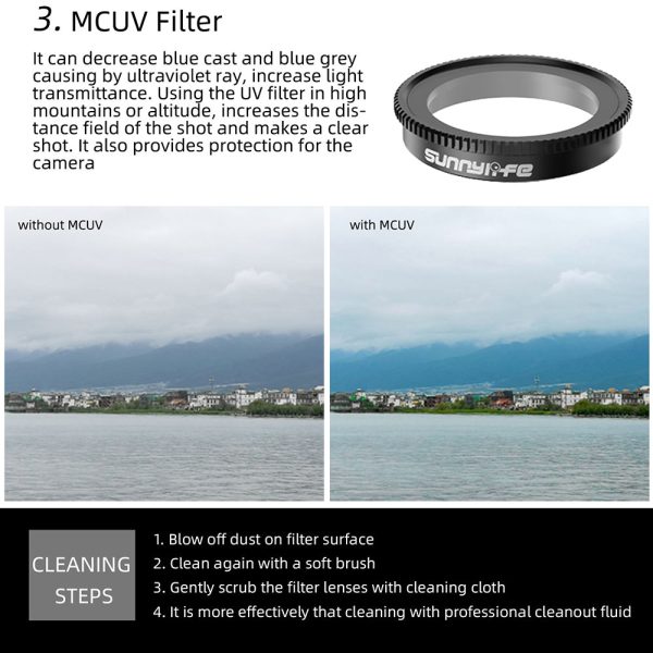 SUNNYLIFE IST-FI9315 4Pcs   Set for Insta360 GO 3   GO 2 Filter Set Optical Glass ND4+ND8+ND16+ND32 Camera Filter Fashion