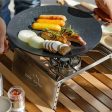 COOL CAMP CF-802 2Pcs BBQ Pan Wooden Handle Anti-scald Heat Resistant Insulated Grip on Sale