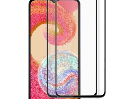 AMORUS 2Pcs For Samsung Galaxy A04e 4G   F04 4G   M04 4G Full Screen Protector Full Glue Silk Printing Tempered Glass HD Clear Film Cheap