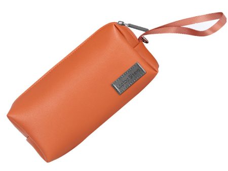 Waterproof PU Leather Storage Bag Digital Accessories Pouch with Wrist Strap for Headset, Power Bank, Cables Hot on Sale