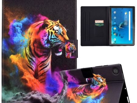 Protective Case for Lenovo Tab M10 (Gen 3) PU Leather Flip Cover Pattern Printed Tablet Stand Case with Card Slots Sale