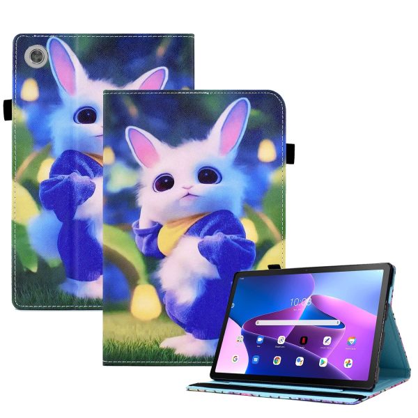 For Lenovo Tab M10 (Gen 3) PU Leather Tablet Case Pattern Printing Stand Card Holder Cover with Elastic Band Discount