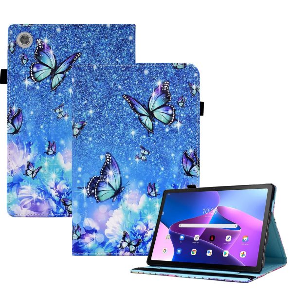 For Lenovo Tab M10 (Gen 3) PU Leather Tablet Case Pattern Printing Stand Card Holder Cover with Elastic Band Discount