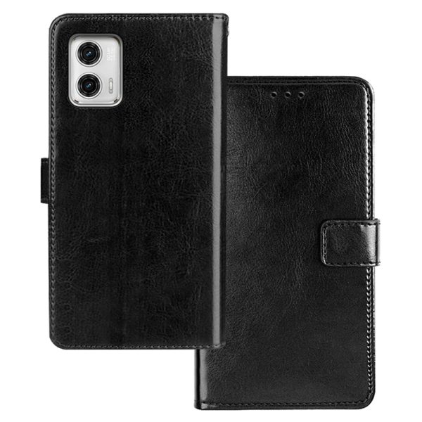 IDEWEI For Motorola Moto G73 5G Phone Wallet Cover Crazy Horse Texture Leather Stand Phone Case Cheap