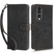 For Honor 70 5G RFID Blocking PU Leather Wallet Phone Case Folding Stand Cover with Hand Strap For Discount